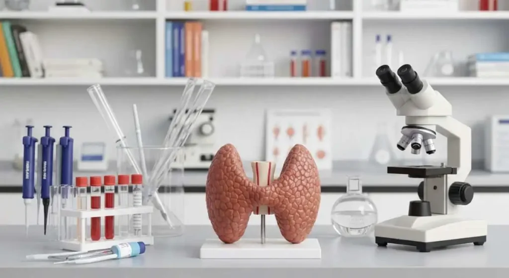 Laboratorium z modelem pokazowym tarczycy