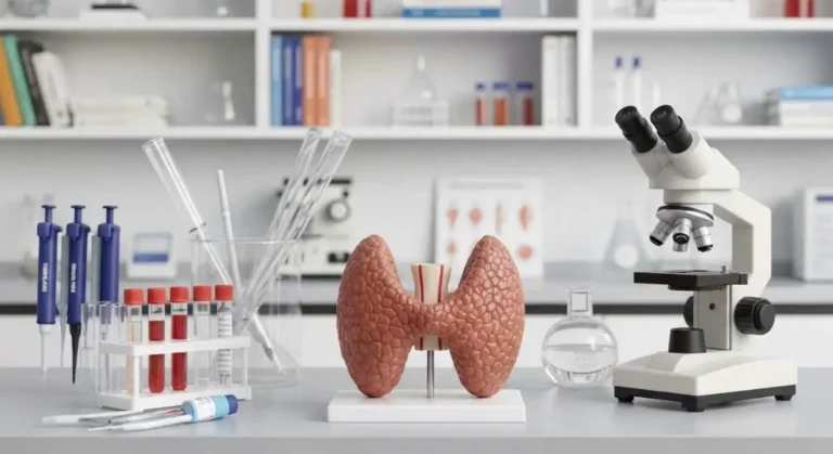 Laboratorium z modelem pokazowym tarczycy